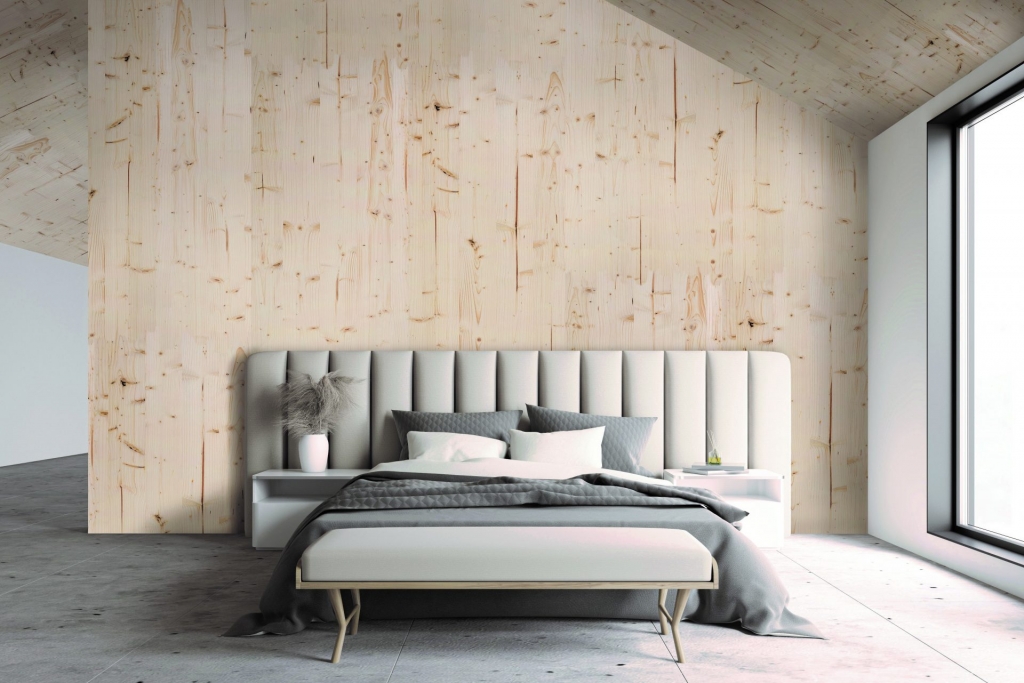 PX Solid Massivholzplatte Schlafzimmer Wand Fichte